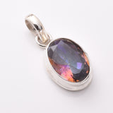 P1112 - 925 silver mystic topaz pendant