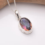 P1112 - 925 silver mystic topaz pendant