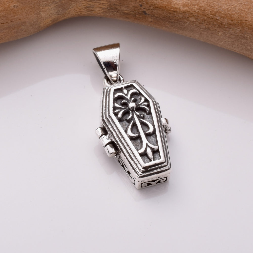 P1145 - 925 silver coffin locket