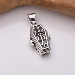 P1145 - 925 silver coffin locket
