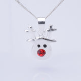 P1244 925 silver rudolph stamp formed pendant