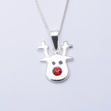 P1244 925 silver rudolph stamp formed pendant