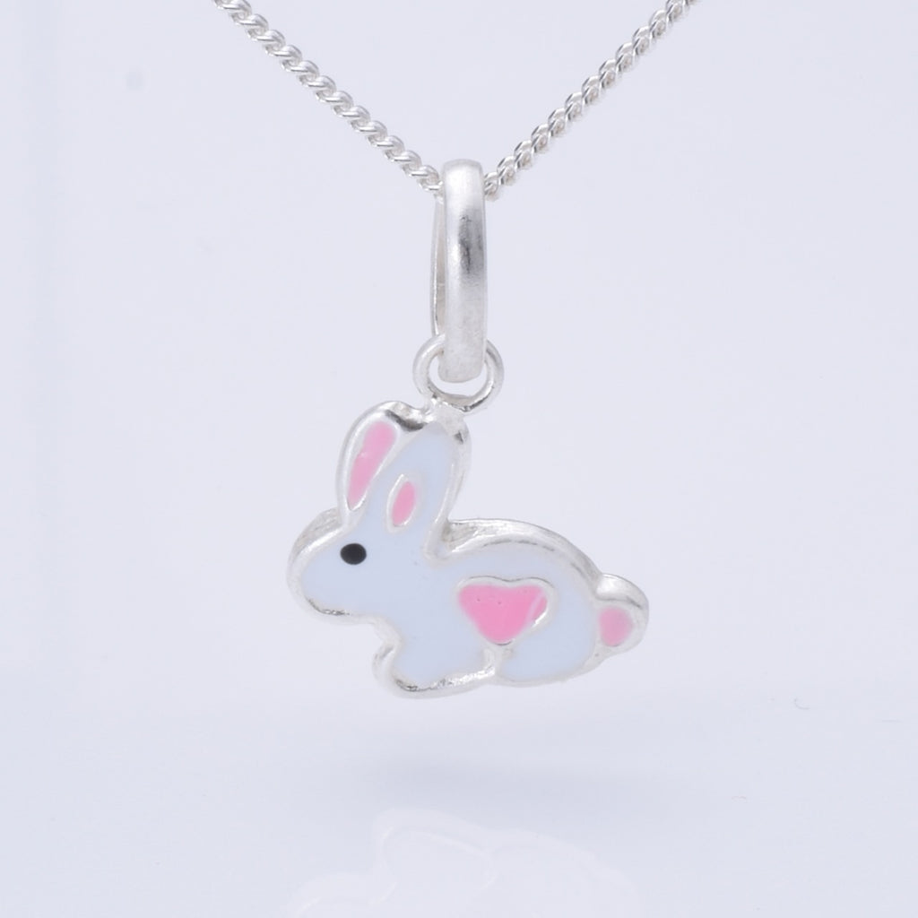 P1245 - 925 silver bunny pendant.
