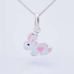 P1245 - 925 silver bunny pendant.