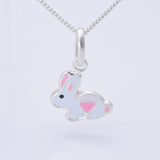 P1245 - 925 silver bunny pendant.