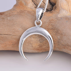 P1320 - 925 silver crescent goddess pendant 15mm