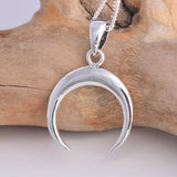 P1320 - 925 silver crescent goddess pendant 15mm
