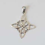 P934 - 925 Sterling silver 22mm witches knot pendant
