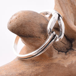 R090 - 925 silver knot loop design ring