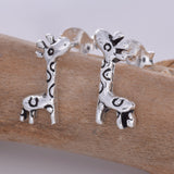 S589- 925 Silver giraffe stud earrings