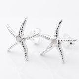 S834 - 925 silver and MOP starfish stud earrings