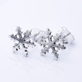 S981 - 925 silver snowflake stud earrings