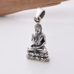 P939 - 925 Sitting buddha sterling silver pendant