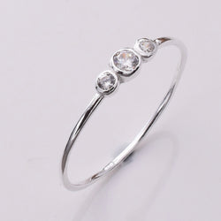 R234 - 925 Silver and 3 CZ stone ring
