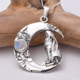 P813 - 925 Silver Moongazing Hare pendant