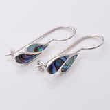 E764 - 925 Silver and abalone leaf earrings