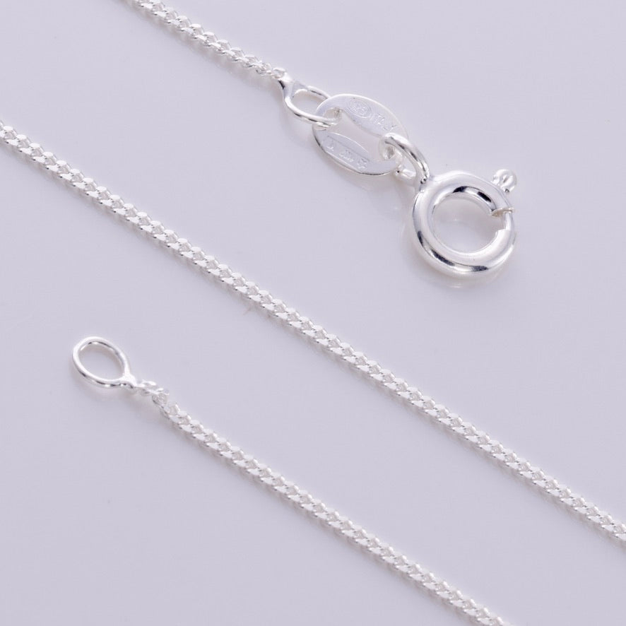CB30-18 Silver Curb chain 18" length