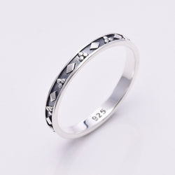 R160 - Silver thin band stacking ring