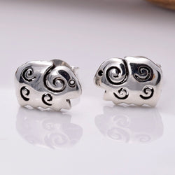 S632 - Silver Sheep stud earrings