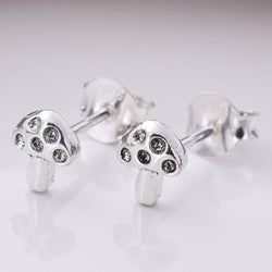 S715 - 925 Silver tiny toadstool stud earrings
