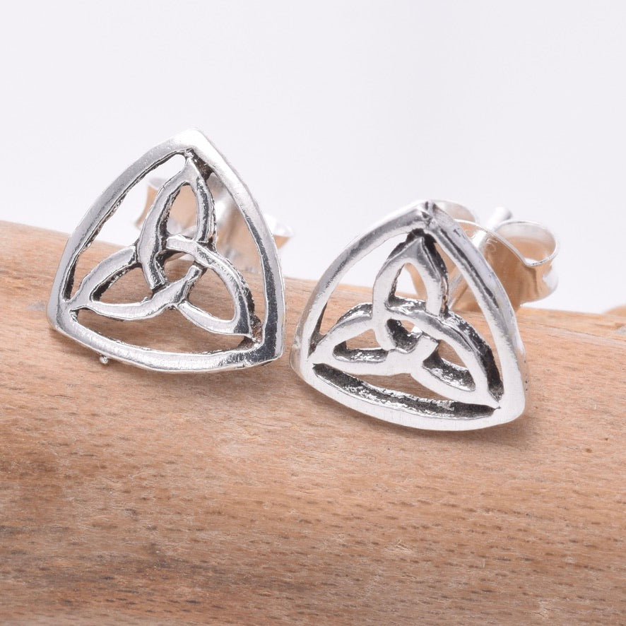 S228 - Celtic Triquetra stud earrings