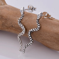 S733 - 925 Silver Snake stud earrings