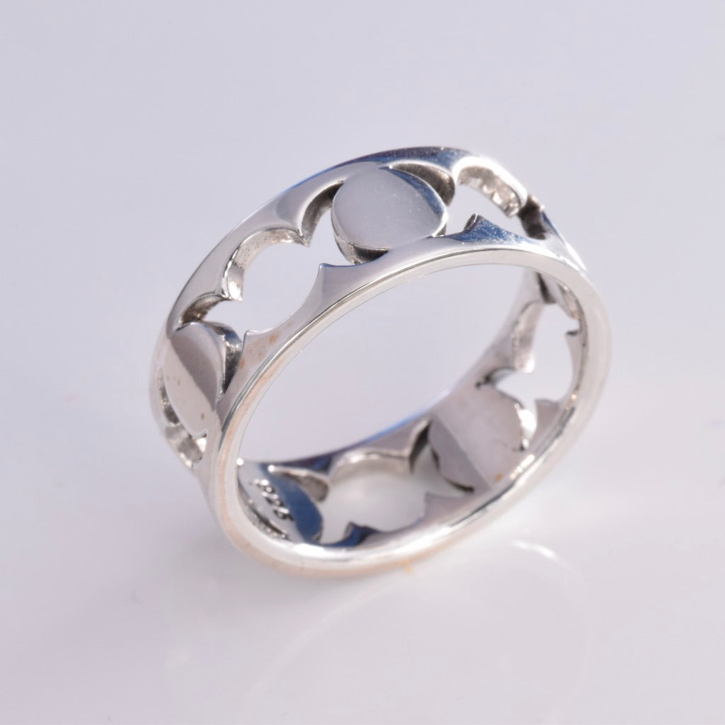 R147 - 925 Silver Triple moon band ring