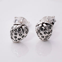 S764 - 925 silver strawberry stud earrings
