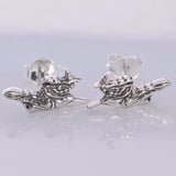 S308 - Flying witch silver studs