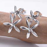 S675 - 925 silver double daisy stud earrings
