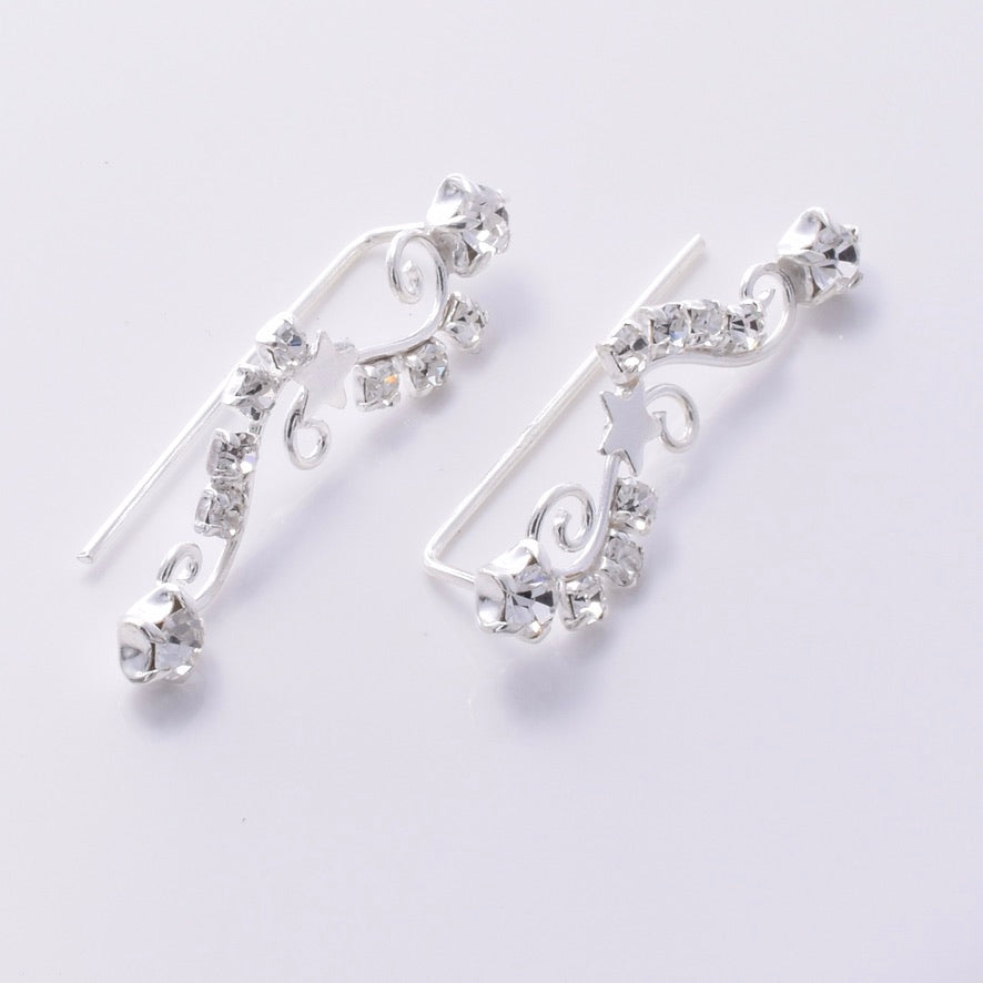 E693 - 925 & CZ climber earrings