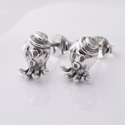 S743 - 925 silver octopus stud earrings