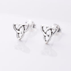 S399 925 Silver Triquetra stud earring