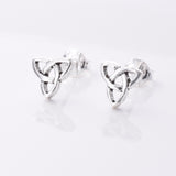 S399 925 Silver Triquetra stud earring