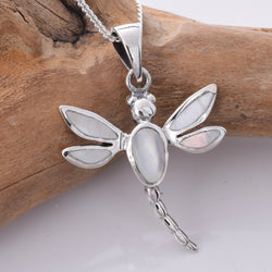P890 - 925 Silver MOP dragonfly pendant