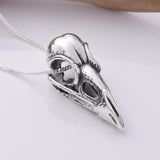 P913 - 925 Sterling Silver Raven Skull pendant