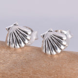 S575 - Scallop shell stud earrings