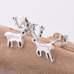 S710 - 925 Silver reindeer stud earrings