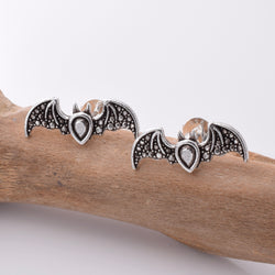 S749 - 925 silver bat stud earrings