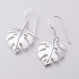 E755 - 925 Silver monstera leaf earrings