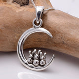 P814 - 925 Silver Crescent with three hares