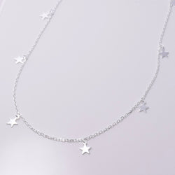 P851 - 925 Silver star accent necklace