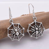 E671 - 925 Silver Spiders web earrings