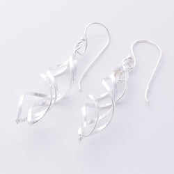 E733 - 925 Silver double twist earrings