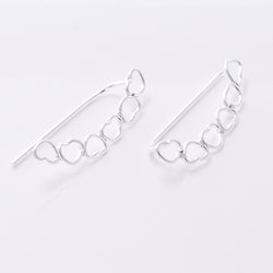 E697 - 925 Silver wire heart climbers