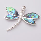 P959 - 925 Silver and abalone dragonfly pendant
