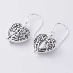 E721 - 925 Silver angel wing earrings