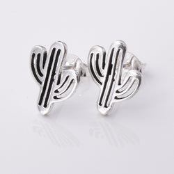 S753 - 925 silver cactus stud earrings