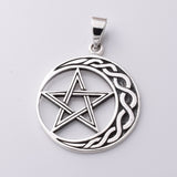 P941 - 925 Sterling silver celtic moon pendant