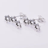 S629 - Silver star constellation stud earrings